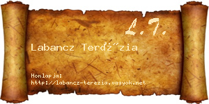 Labancz Terézia névjegykártya