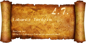 Labancz Terézia névjegykártya